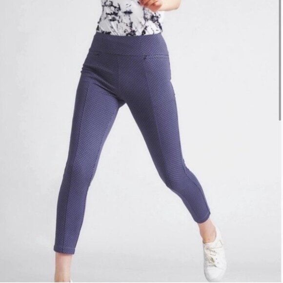 Betabrand Purple Power Down Pants Ankle Leggings - Picture 2 of 7